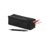 Estojo multiusos em lona reciclada com fecho de correr 270 g/m2 cor preto terceira vista 