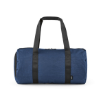 Saco de ginásio em nylon reciclado com compartimento para calçado cor azul-marinho vista frontal 