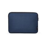 Capa resistente e impermeável para portátil em nylon reciclado 15,6'' cor azul-marinho vista frontal 