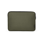 Capa resistente e impermeável para portátil em nylon reciclado 15,6'' cor verde-escuro vista frontal 