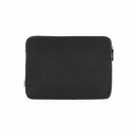 Capa para portátil com acolchoamento rígido em lona reciclada 15,6'' cor preto vista frontal 