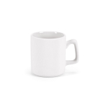 Caneca de cerâmica com superfície lisa e acabamento mate 260ml cor branco