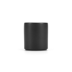 Caneca de cerâmica com acabamento mate e asa quadrada 260ml cor preto vista frontal 
