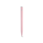 Esferográfica em plástico reciclado com design ultraleve e tinta azul cor cor-de-rosa claro vista traseira 