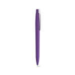 Caneta com corpo em plástico reciclado, clipe grande e tinta azul cor violeta segunda vista
