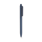 Caneta de plástico reciclado com clip reforçado e tinta azul cor azul-marinho