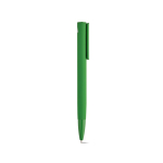 Caneta de pressão alumínio reciclado acabamento brilhante e tinta azul cor verde segunda vista