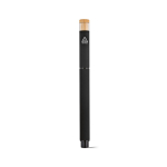 Caneta roller em alumínio reciclado e bambu com tinta azul cor preto vista traseira 