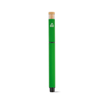 Caneta roller em alumínio reciclado e bambu com tinta azul cor verde vista traseira 