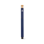 Caneta roller em alumínio reciclado e bambu com tinta azul cor azul-marinho vista traseira 