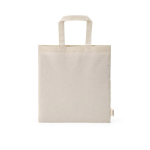 Saco em algodão reciclado natural com alças de 30 cm e 140 g/m² cor natural vista frontal 