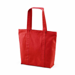 Saco de compras em algodão reciclado com fecho de correr 360 g/m² cor vermelho segunda vista