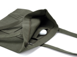 Saco de compras em algodão reciclado com fecho de correr 360 g/m² cor verde militar vista de detalhe 