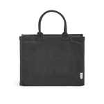 Saco de compras ecológico com fecho de correr completo 19L cor preto vista frontal 