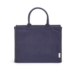 Saco de compras ecológico com fecho de correr completo 19L cor azul-marinho vista frontal 