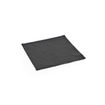 Individual quadrado em lona reciclada 30 x 30 cm e 180 g/m2 cor preto