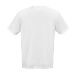 T-shirt unissexo ecológica de manga curta com gola redonda 140 g/m2 cor branco vista traseira 
