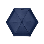 Guarda-chuva dobrável manual em pongee de plástico reciclado ø95 cor azul-marinho vista frontal 