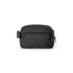 Bolsa de cintura impermeável em nylon reciclado com bolso traseiro 1,5L cor preto vista traseira 