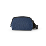 Bolsa de cintura impermeável em nylon reciclado com bolso traseiro 1,5L cor azul-marinho vista frontal 