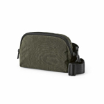Bolsa de cintura impermeável em nylon reciclado com bolso traseiro 1,5L cor verde-escuro