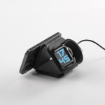 Carregador sem fios 3 em 1 USB-C e carregamento rápido magnético 15W cor preto terceira vista 