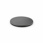Carregador sem fios magnético em alumínio reciclado USB-C e 15W cor preto