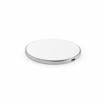 Carregador sem fios magnético em alumínio reciclado USB-C e 15W cor branco