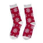 Meias de Natal em poliéster macio numa bola decorativa transparente cor vermelho primeira vista