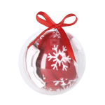 Meias de Natal em poliéster macio numa bola decorativa transparente