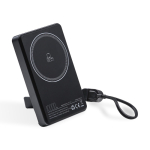 Powerbank magnética em liga de alumínio com ecrã 10.000 mAh cor cinzento-claro