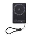 Powerbank magnética em liga de alumínio com ecrã 10.000 mAh cor cinzento-claro