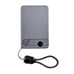 Powerbank magnética em liga de alumínio com ecrã 10.000 mAh cor cinzento-claro