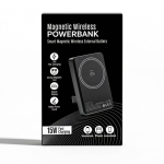 Powerbank magnética em liga de alumínio com ecrã 10.000 mAh cor cinzento-claro