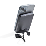 Powerbank magnética em liga de alumínio com ecrã 10.000 mAh cor cinzento-claro