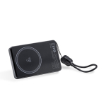 Powerbank magnética em liga de alumínio com ecrã 10.000 mAh cor cinzento-claro