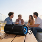 Coluna magnética separável com BT e luzes resistente à água 20W cor preto