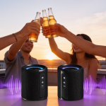 Coluna magnética separável com BT e luzes resistente à água 20W cor preto