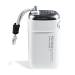 Powerbank com cabo retrátil e ecrã digital de 20.000 mAh cor branco