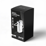Powerbank com cabo retrátil e ecrã digital de 20.000 mAh cor branco