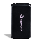 Powerbank compacta com cabo retrátil e carregamento rápido 10.000 mAh cor preto