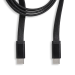 Cabo USB-C plano de 1 m ideal para carregamento rápido de 60 W cor preto