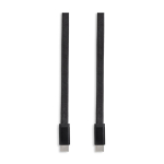 Cabo USB-C plano de 1 m ideal para carregamento rápido de 60 W cor preto