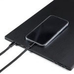Cabo USB-C plano de 1 m ideal para carregamento rápido de 60 W cor preto