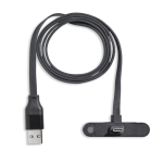Cabo USB-C com suporte para smartphone e carregamento rápido 60W cor preto
