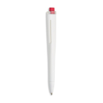 Caneta de plástico com design plano, NFC integrado e tinta preta cor vermelho