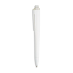 Caneta de plástico com design plano, NFC integrado e tinta preta cor branco
