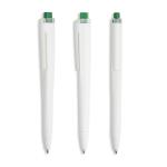 Caneta de plástico com design plano, NFC integrado e tinta preta cor verde