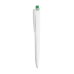 Caneta de plástico com design plano, NFC integrado e tinta preta cor verde