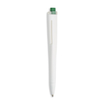 Caneta de plástico com design plano, NFC integrado e tinta preta cor verde